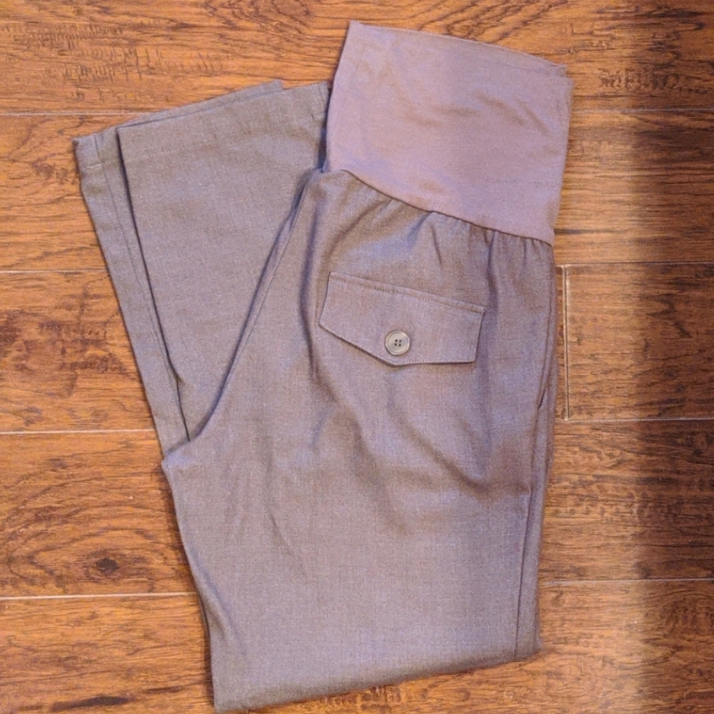 Maternity tan work pants